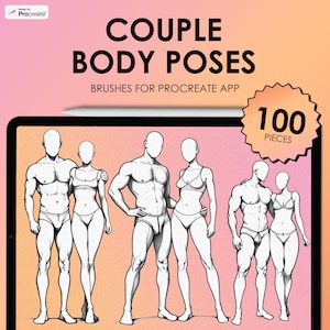 Procreate Couple Pose Stamps | Couple Pose Procreate Brushes