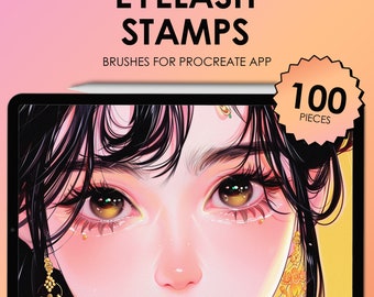 Procreate Eyelashes Stamps | Lashes Procreate Brushes | Procreate Lashes Stamps
