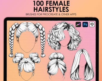 Procreate ヘアスタンプ | Procreate ヘアスタイルスタンプ | Procreate ヘアブラシ | Photoshop ヘアブラシ | CSP ヘアスタンプ