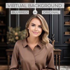 Black room Zoom background home office | Home office zoom background | Home office meeting background