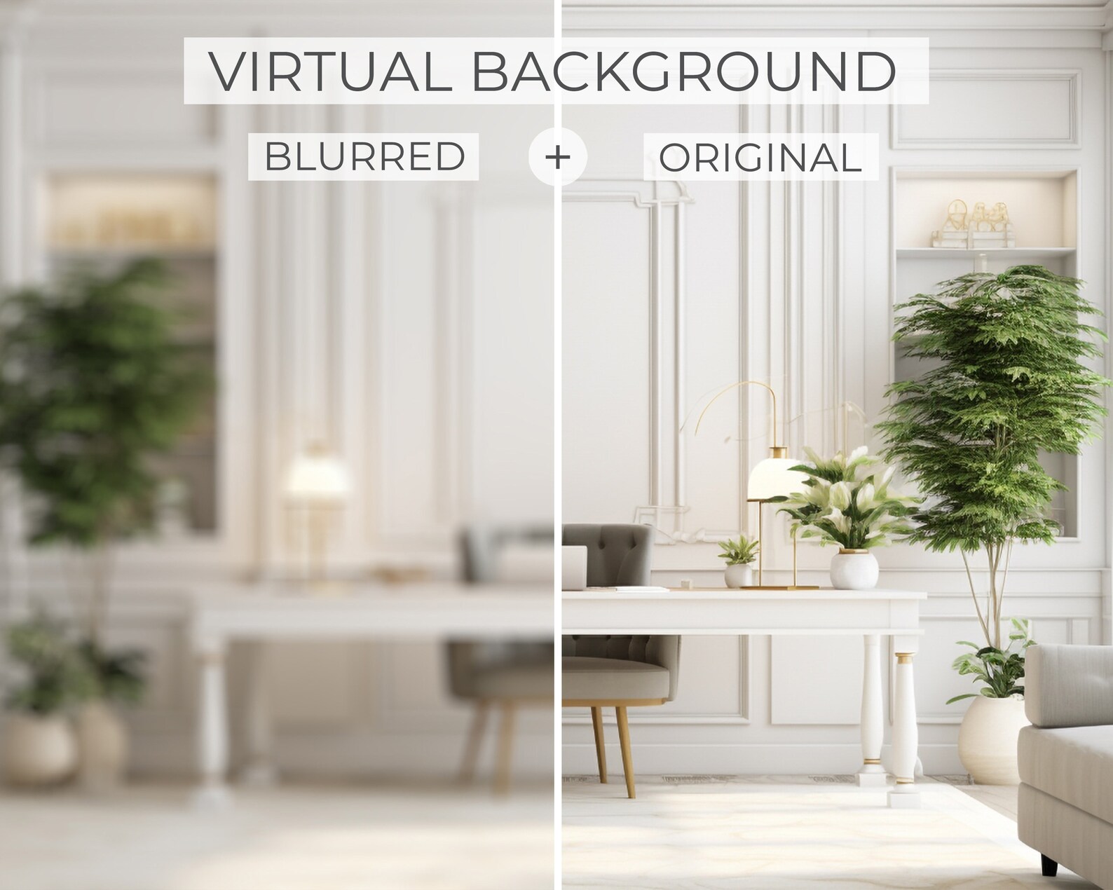 White Room Zoom Background Home Office Home Office Zoom Background Home