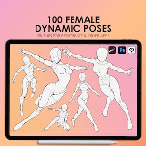 Procreate Dynamic Pose Stamps | Procreate Body Pose Stamps | Photoshop Body Brushes | Procreate Body Brushes