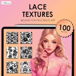 Procreate Lace Brushes | Lace Procreate Texture Brushes