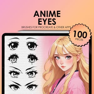 Anime Procreate Auge Stempel | Manga Procreate Augenstempel | Procreate Augen Augen | Photoshop Augenpinsel