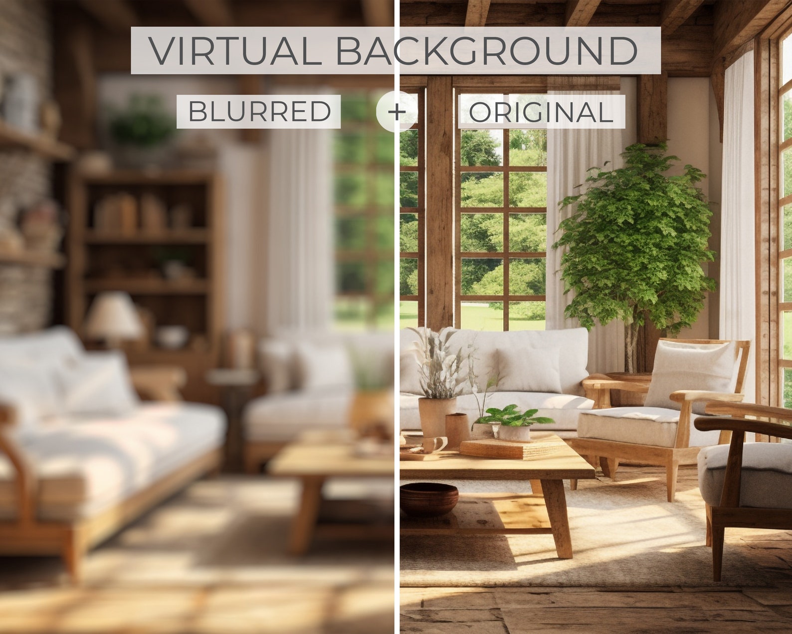 Farmhouse Zoom Background Home Office | Farmhouse Home Office Zoom ...