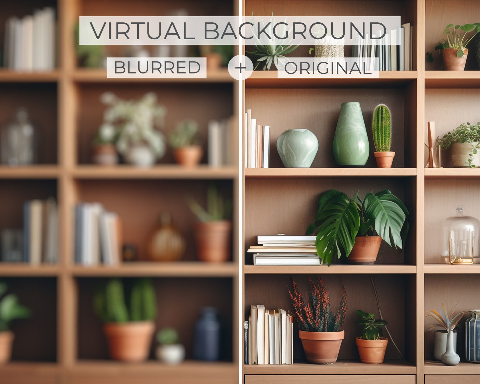 Wooden Bookshelf Zoom Background Zoom Background Home Office Home