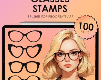 Procreate Glasses Stamps | Eyeglasses Procreate Brushes
