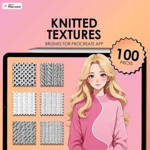 Procreate knitted texture brushes | Procreate knitted brushes | Procreate fabric brushes