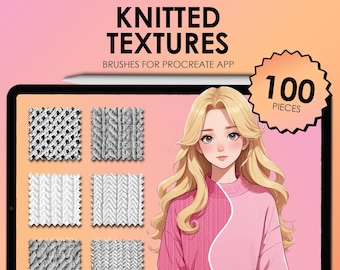 Procreate knitted texture brushes | Procreate knitted brushes | Procreate fabric brushes