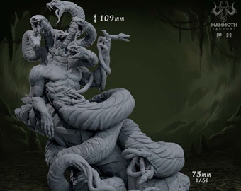 Avatar of Ssrallgor, Coils of Dread, Mammoth Factory, RPG Wargaming Resin Miniature.