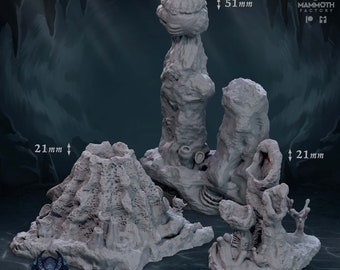Geysers, Titan Tides, Mammoth Factory, RPG Wargaming Resin Miniature.