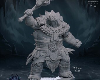 Yakkani Chieftain, Titan Tides, Mammoth Factory, RPG Wargaming Resin Miniature.