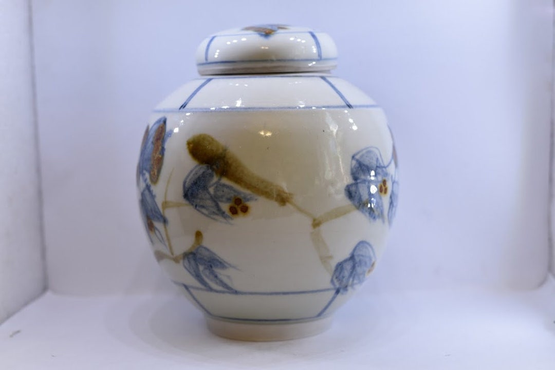 Vintage Ginger Jar Made in Macau Chinese Floral Vase With Etsy