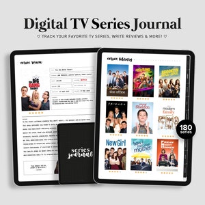 Digital TV Series Journal | Digital TV Show Log | Media Planner | Goodnotes Planner | Movie Journal | Digital Media Journal | Film Planner
