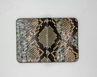 Genuine snakeskin card holder, handmade genuine python , gift for him, snakeskin wallet, python wallet, Christmas gift, crafted gift for him