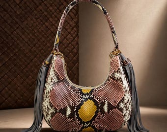 SNAKE LEATHER BAG