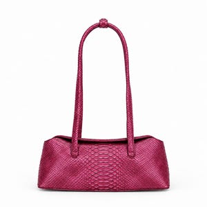 Bolso de mano de auténtica piel de pitón, bolso de lujo de piel de serpiente verde para mujer, bolso de piel de serpiente, bolso de piel de pitón, bolso de hombro llamativo, regalo