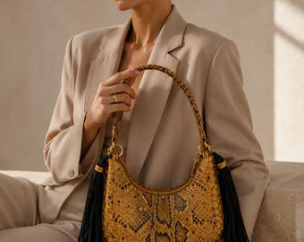 SNAKE LEATHER BAG