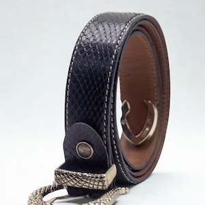 Snake skin belt, real snake leather, handmade, gift, unisex, man, woman,