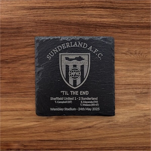 Custom Football Badge Slate Coasters - Sports Bar Decor - Soccer Fans Gift - Personalized Team Coasters - Housewarming Gift