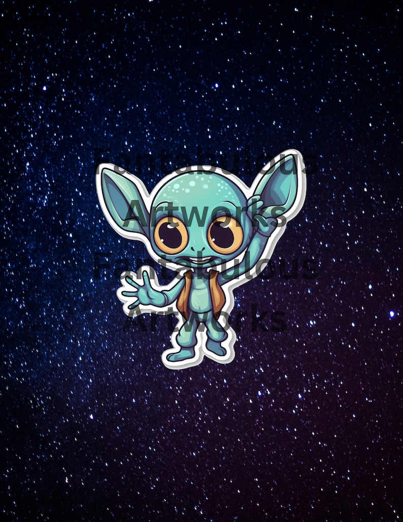 Alien Clipart | Cute Alien Clipart | Cartoon Aliens | Clipart for