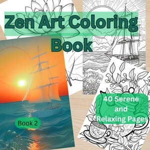 Zen Art Coloring Book 2 | 40 Printable Pages | Relaxation and Stress Relief