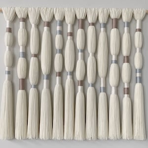 Fiber Art Wall Hanging,  Neutral Nursery Art, Textile Art, Macrame Wall Art, Yarn Art, Large Wall Hanging, Home Decor, Bohemian Wall Hanging