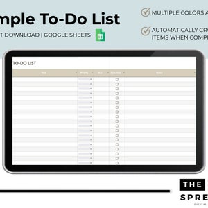 Simple To Do List - Google Sheets Template