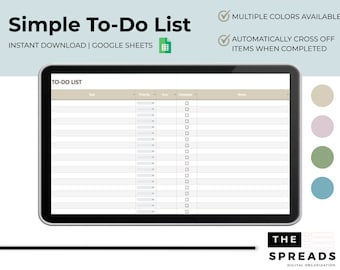 Simple To Do List - Google Sheets Template