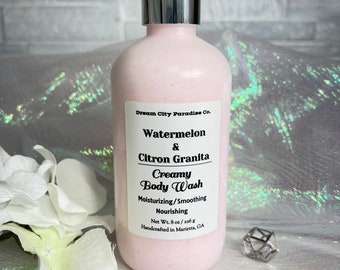 Watermelon & Citron Granita – Creamy Body Wash -,,Moisturizing / Smoothing / Nourishing,,Shea Butter, Chamomile Extract, Green Tea Extract