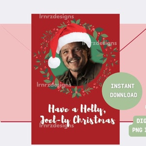 Pedro Pascal Christmas card - The last of us themed card - Holly Joel-ly Christmas - Joel Miller card - Tiktok Pedro
