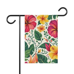 Vibrant Floral Garden Banner, Home & Garden Decor, Outdoor Flag, Spring Decoration, Patio Welcome Sign, Flower Flag Display, Garden flag