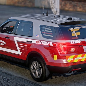 GTA 5 | FiveM 2016 Explorer brandweercommandant SUV | Sjabloon | Hoge kwaliteit