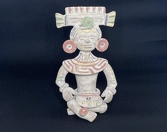 Teotihuacan Nobility Aztec Pre Columbian Pottery Figure