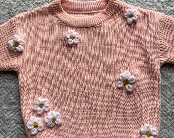 Hand Embroidered Daisy Jumper