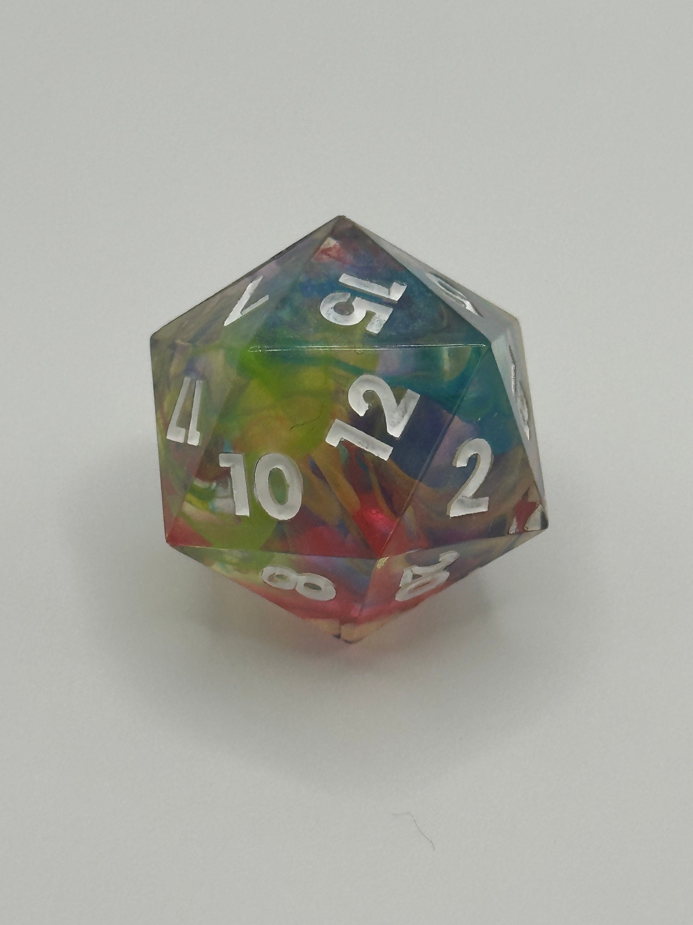 5-teiliges Regenbogen-Kristallwürfel Set - 25 Mm, Wasserdicht & Mit Abgerundeten Kanten