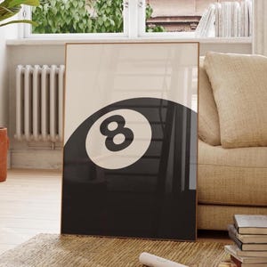 Ästhetik 8 Ball Druck für Schlafzimmer - Wandkunst Poster Druck Plakatwand Kunst cooler Druck Poster Geschenk für Frauen Geschenk für Männer