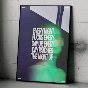 Letras de canciones de Frank Ocean - Pósteres - Arte mural - Impresión de póster rubio - Póster rubio - Arte mural - Impresión genial - Pósteres - Regalo para mujer - Regalo para hombre