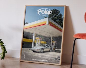 Polar Gas Tankstelle Poster Druck