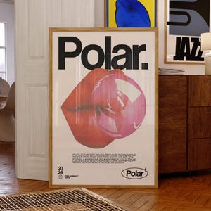 Cool Lips Art Print, Trendy Aesthetic Poster
