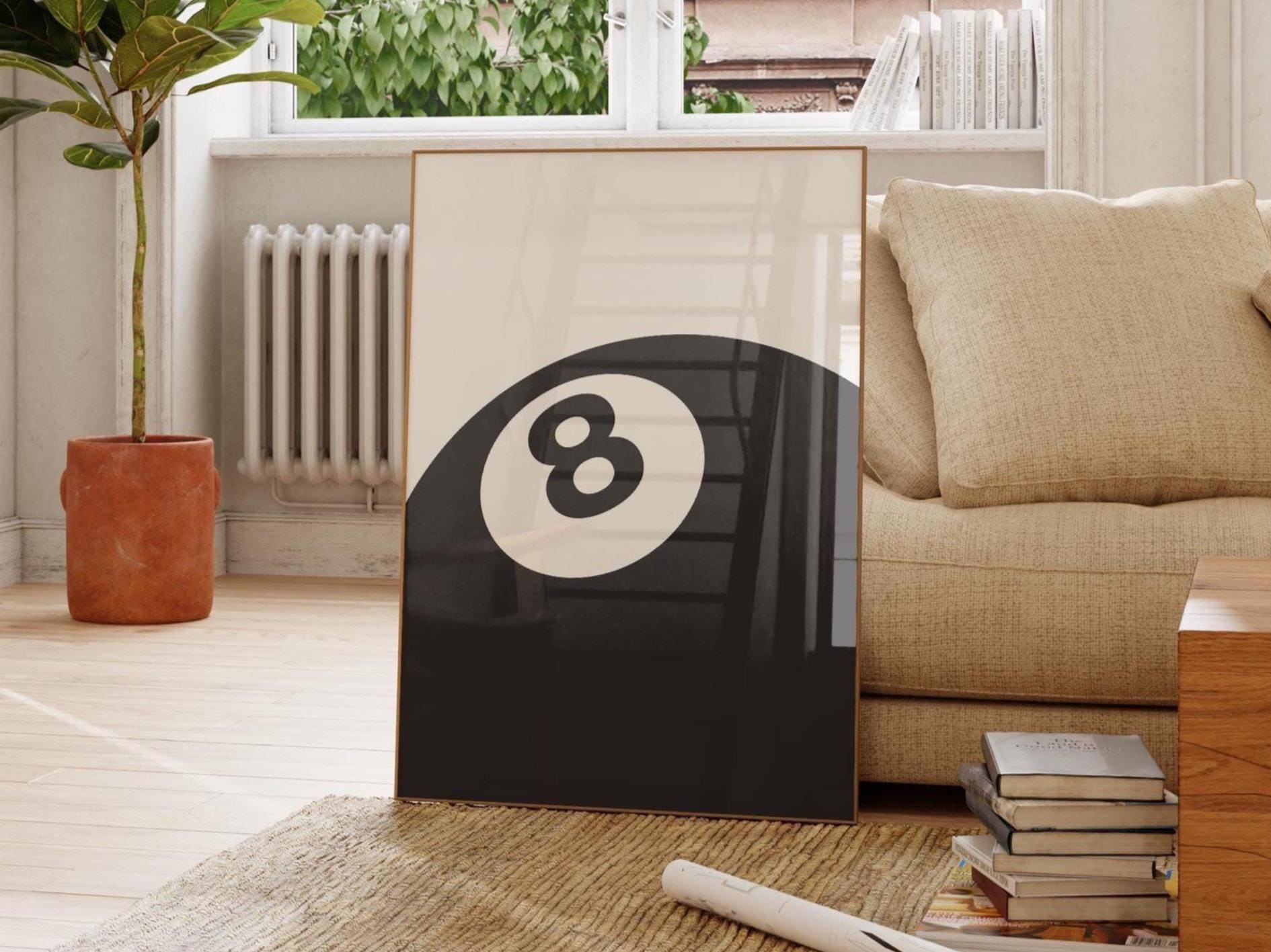 Esthetische 8-ballenprint voor slaapkamer - muurkunst poster print poster kunst aan de muur coole print posters cadeau voor vrouwen cadeau voor mannen