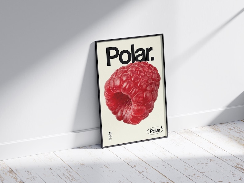 Purple Raspberry Poster Raspberry 'polar' Poster, Trendy Room Wall Art (digital File) - Etsy