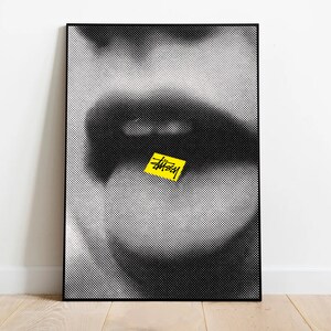 Stussy Posters for bedroom - brand print poster aesthetic wall art cool print cool poster gift for women gift for men