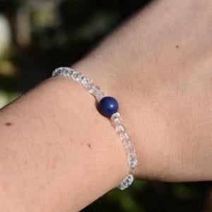 Blue beaded bracelet