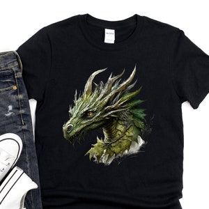 Green Dragon t-shirt, Dragon tshirt, Dragon lover, gift for dragon lover, fantasy t-shirt, dragon tee, dragon gift