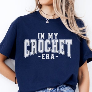 En mi camiseta de la era del crochet, regalo para amante del crochet, camiseta de crochet, camisa de crochet, camisa artesanal divertida, regalo del día de las madres, camisa de crochet