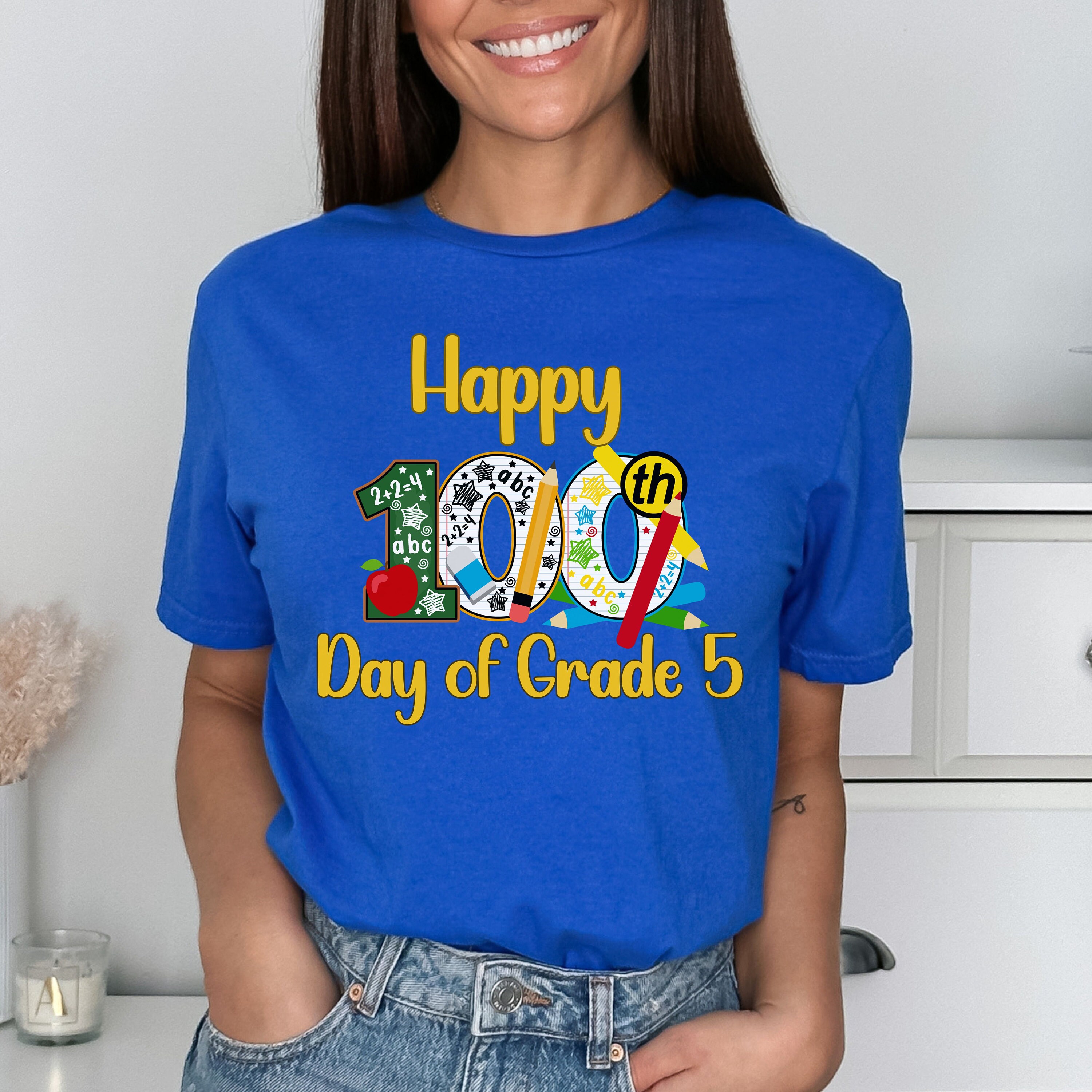 100 Days of School Shirt, Grade 5, 100 Day Shirt, Celebrating 100 Days, Teacher Shirt, Teacher