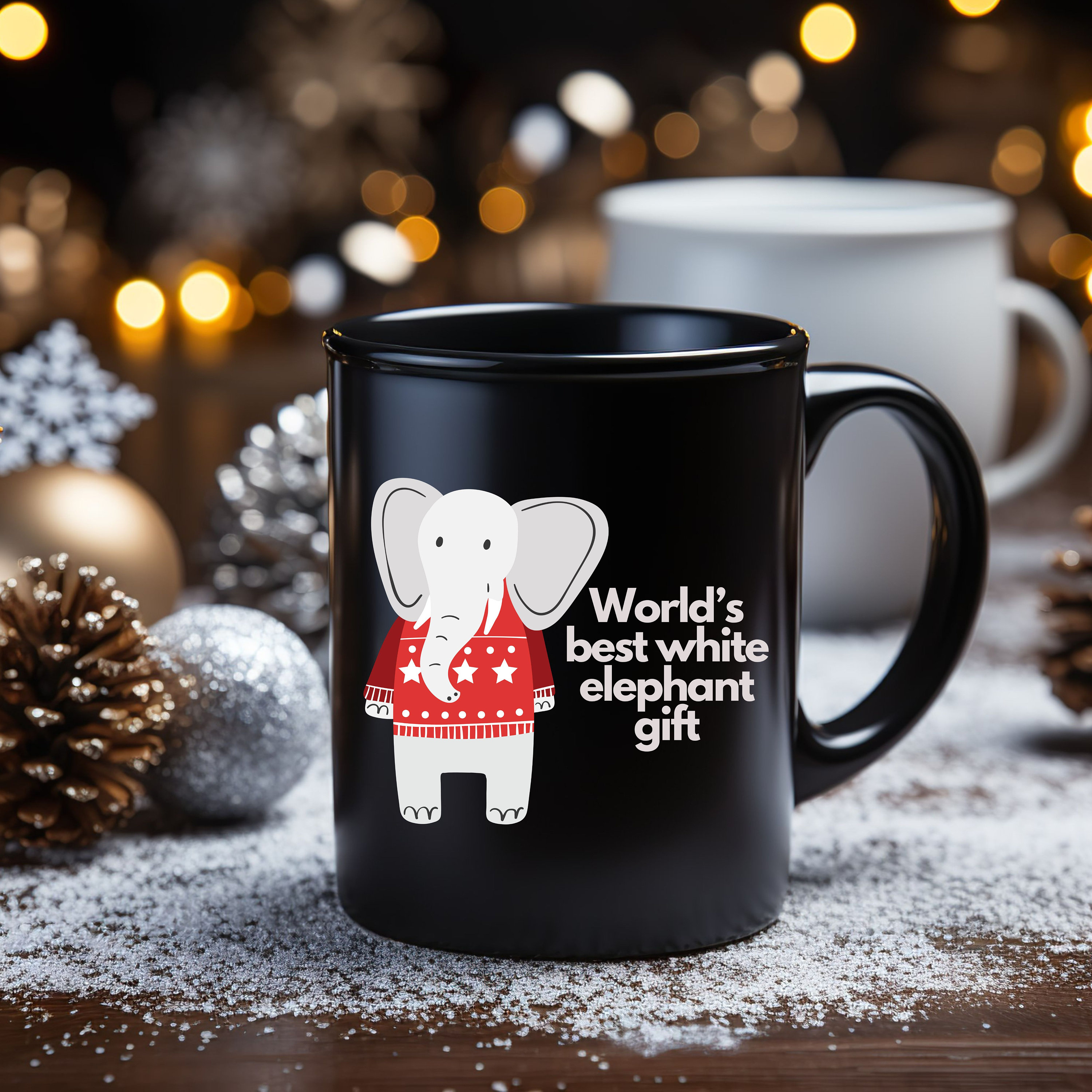White Elephant Funny Gift, White Elephant Black Mug, 15oz, White Elephant  Gag Gift, Funny Elephant Coffee Mug - Etsy, image size:3000x3000
