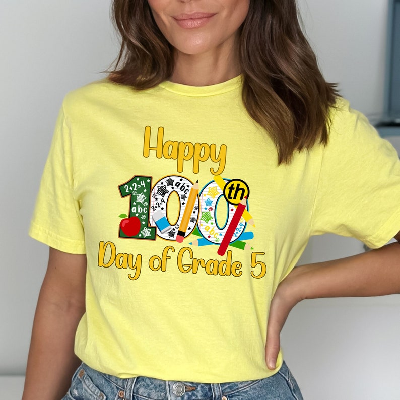 100 Days of School Shirt, Grade 5, 100 Day Shirt, Celebrating 100 Days, Teacher Shirt, Teacher