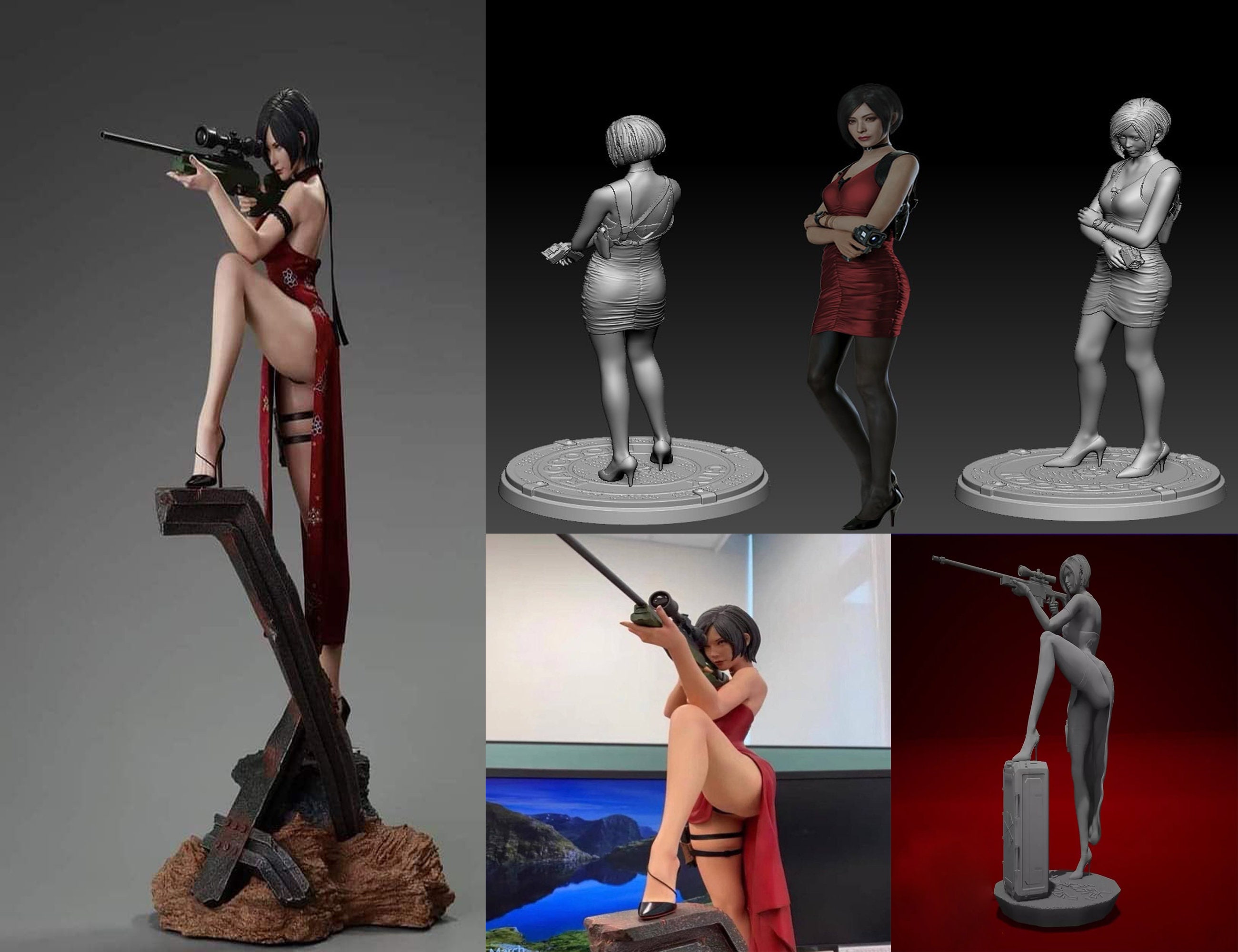 3D Printed Resident Evil 4 ADA WONG by Nhan Do